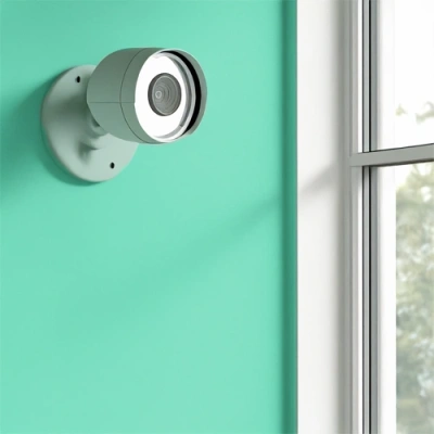 Decatur vivint camera facing a window
